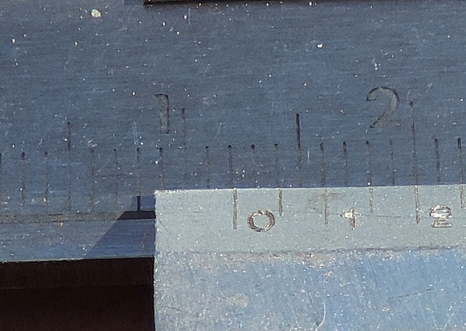 Mesure du diam�tre de la petite figue immature attaqu�e par Silba adipata McAlpine : 1,2 cm